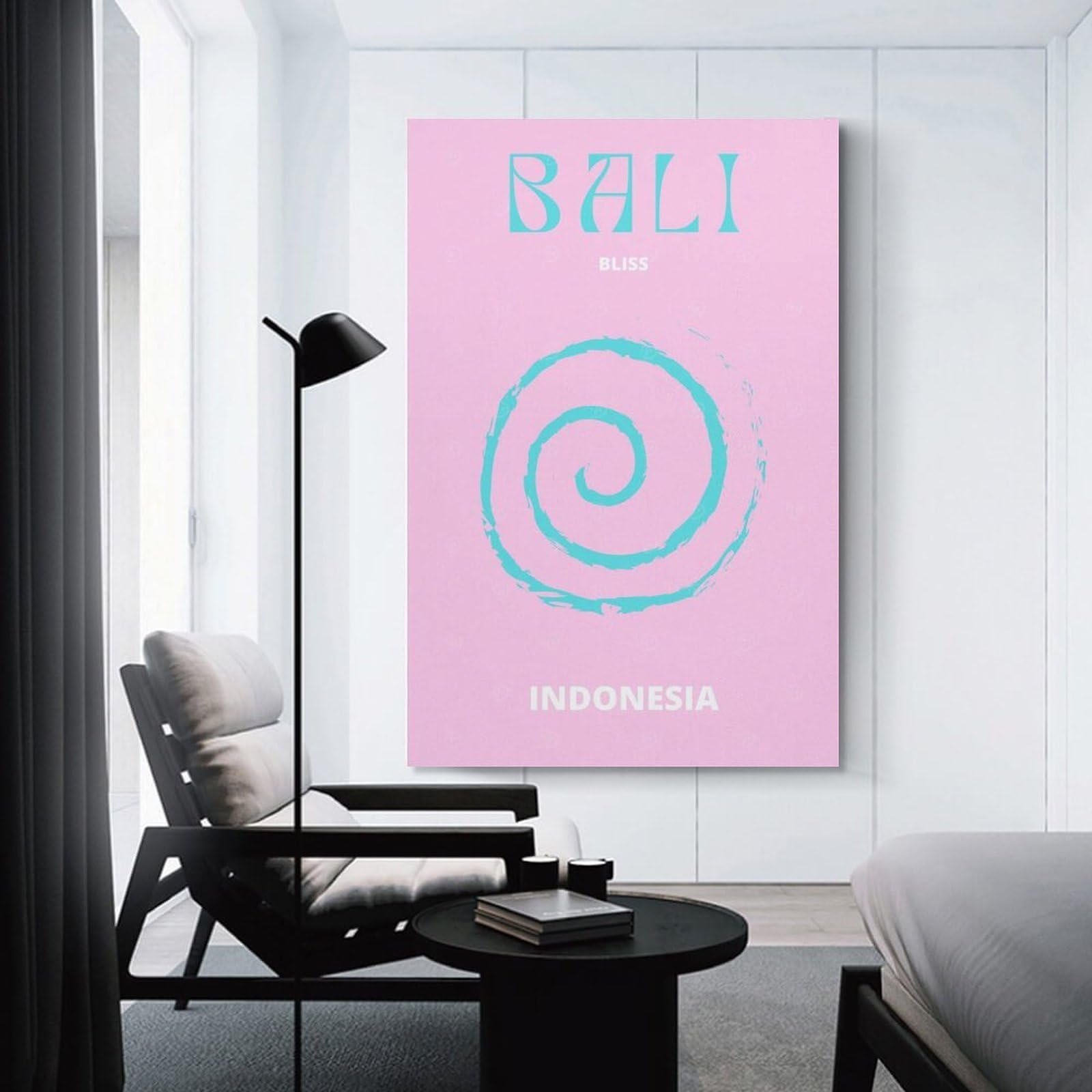 Junmoney Bali Bliss Travel Canvas Wall Picture 24x36inch(60x90cm), for Picture Wall Styling in Lounge Or Bedroom, Decorative Artwork with Flexible Styling