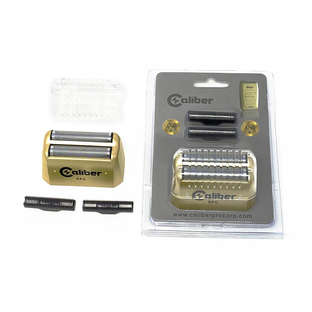 Caliber Pro RPG Shaver Replacement Foil and Cutter - Professional Titanium Foil and Blade for RPG Electric Shavers - Close Shaving Replacement Head for Barber or Personal Men's Hair Shaver