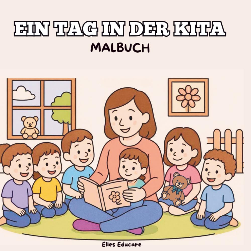 Ein Tag in der Kita: Malbuch