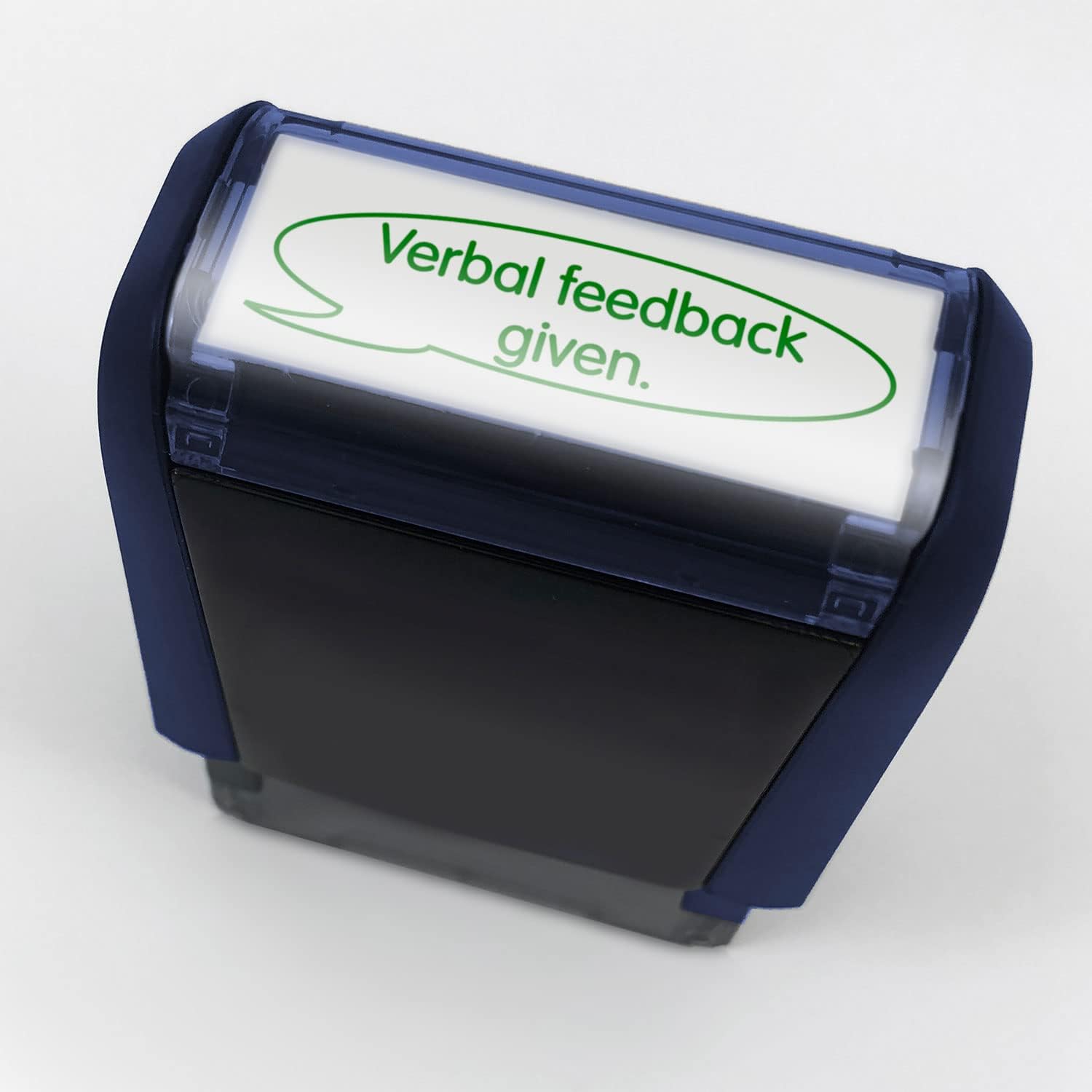 Funz 'Verbal Feedback Given' Pre-Inked Rubber Stamp - Stamps Direct Ltd