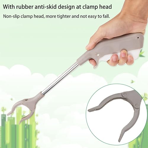 Miniatura 5 de LIFKOME Paquete de 1/2/3 herramientas de agarre de 16 pulgadas, agarre de movilidad resistente, herramienta de agarre de mano de acero inoxidable,
