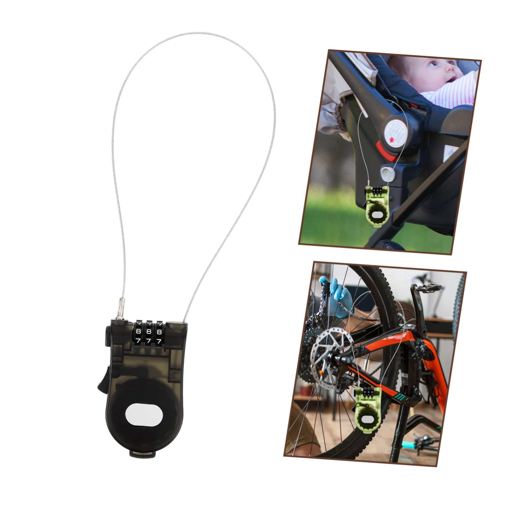 HANABASS 5pièces Cadenas De Sécurité Câble pour Vélo Et Snowboard Verrou Compact Et pour Activités De Plein Air Accessoire pour