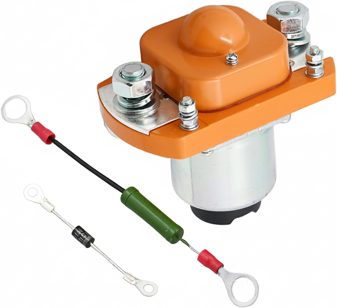 MZJ-400A 48V 400A Universal Contactor Solenoid for Heavy Duty Golf Cart, Metal Contacts & Plastic Housing Direct Replacement Contactor