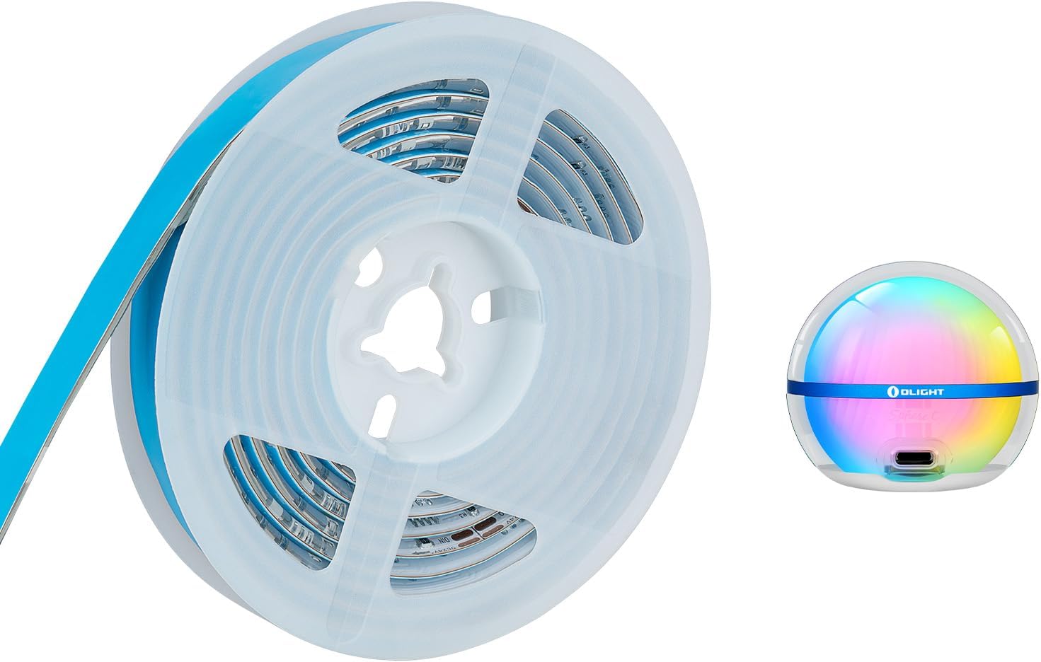 OLIGHT Ostrip2 Extend LED Strip Light Bundle with Sphere C Smart Night Light