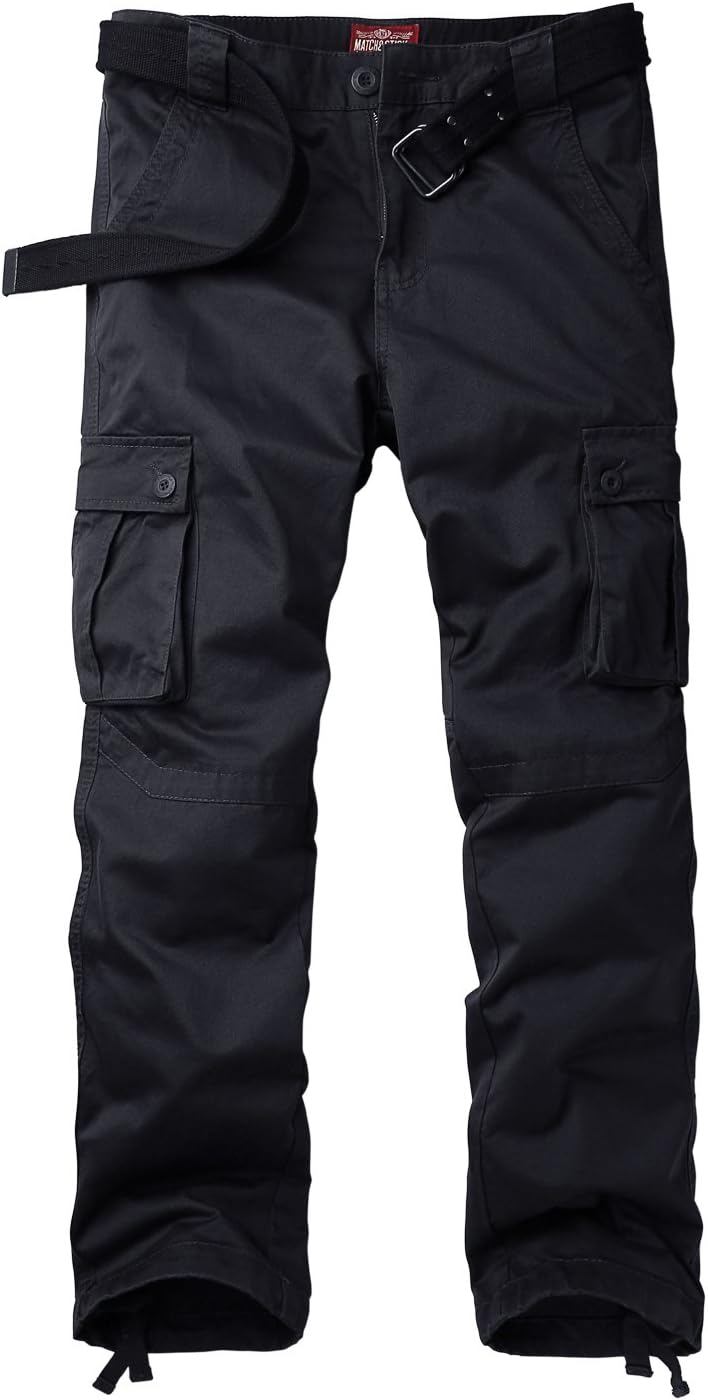 Match Men's Athletic-Fit Cargo Pants 30 6531 Grayish Black
