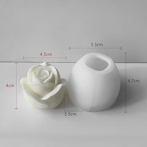 Miniatura 2 de Paquete de 2 moldes de flores para brotes de peonía, molde de flores, molde de vela de peonía, molde de resina de flores, molde de arcilla, molde de