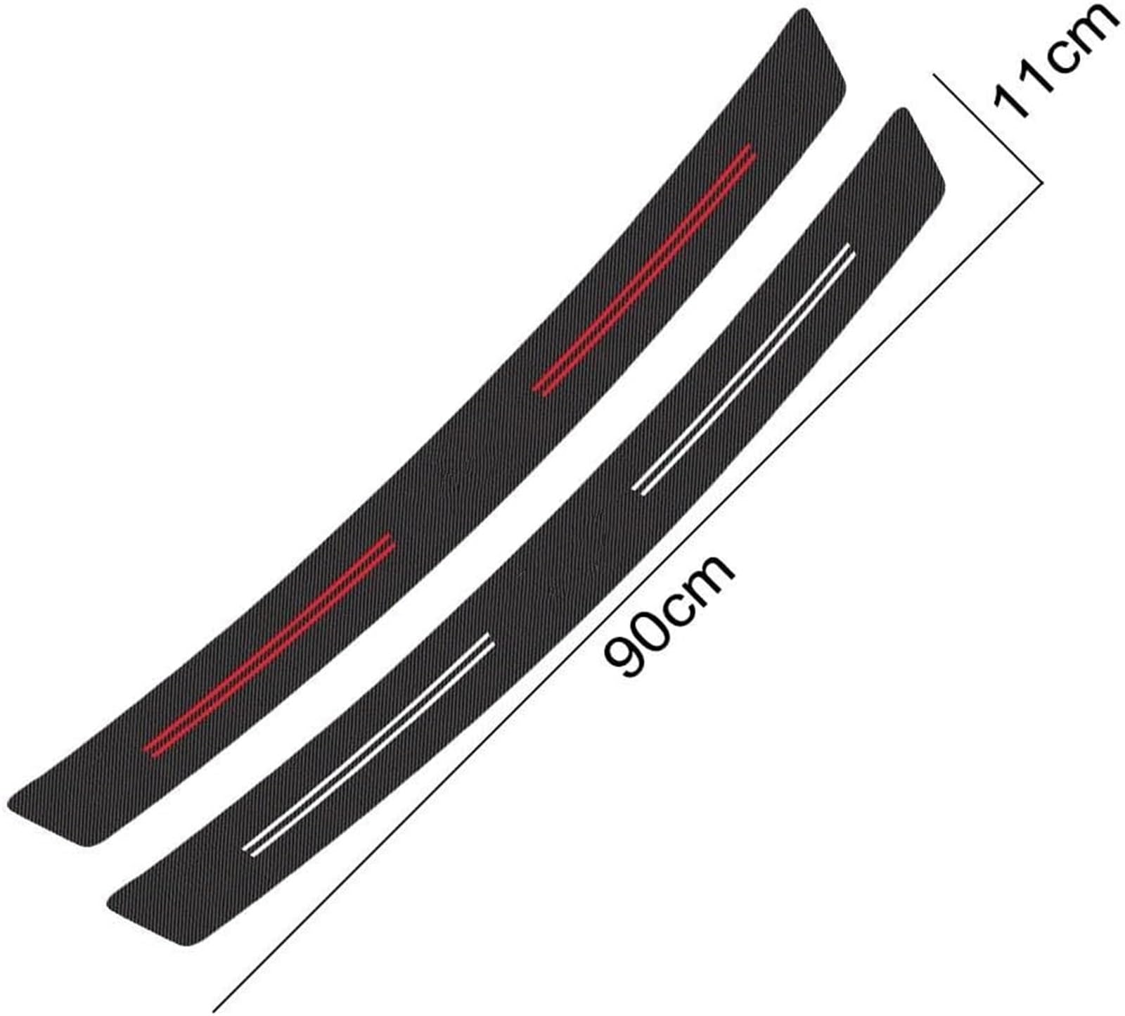 Tira Protectora de Parachoques Pegatinas Protectoras para el Parachoques Trasero del Coche, de Fibra Carbono(2)