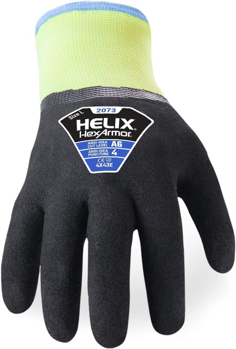 HexArmor Cut-Resistant Liquid-Resistant Nitrile Palm Knit Work Gloves | Helix® 2073