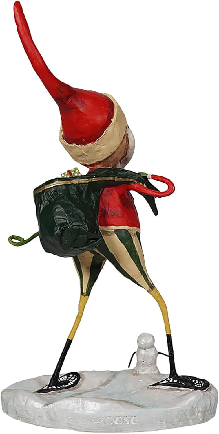 Lori Mitchell Snow Shoe Santa Polyresin Christmas Delivery Snowman 11091