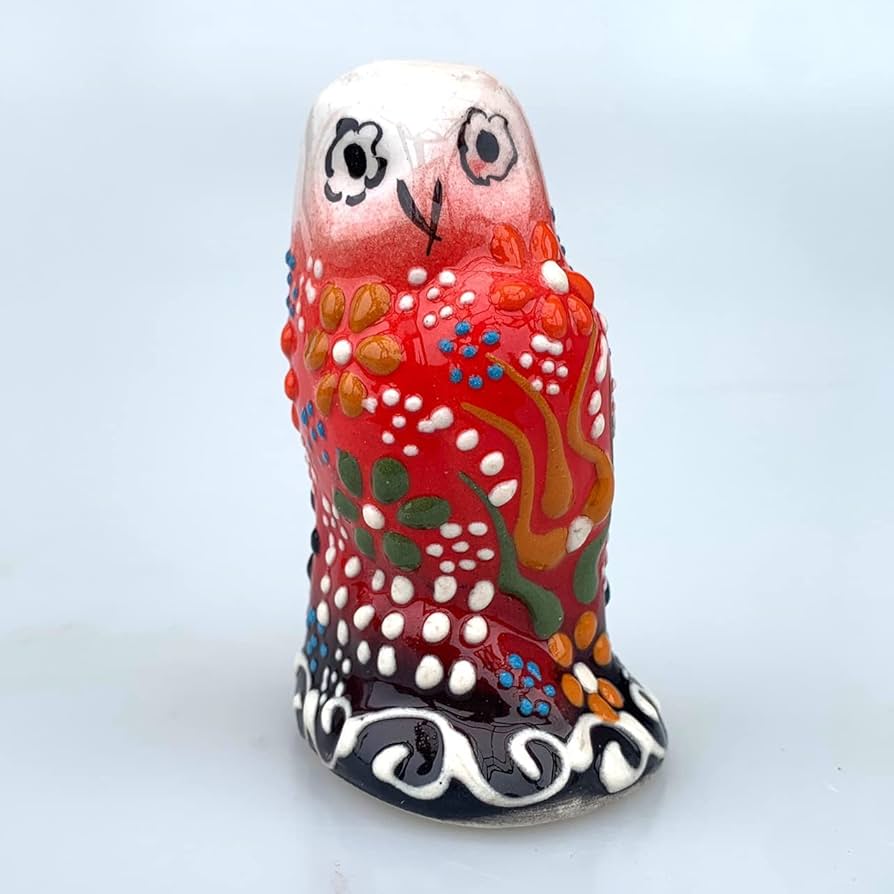 Amazon.co.jp: トルコ陶器 トルコ雑貨 ふくろう置物 フクロウ 梟の置物