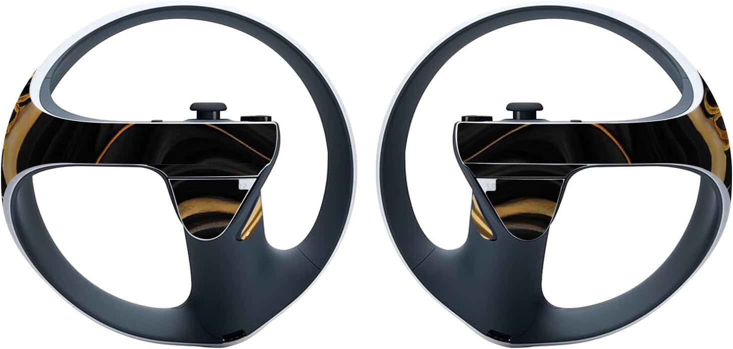 Head Case Designs Black and Gold Marble Vinyl Sticker Skin Decal Cover Compatible with Sony PS5 PlayStation PS VR2