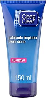 Clean & Clear Exfoliante facial diario anti puntos negros e impurezas, suave gel exfoliante facial para el cuidado del rostro, limpiador facial en crema, 1 x 150 ml