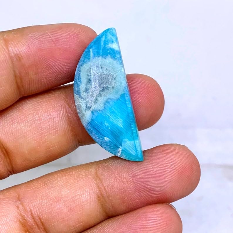 Larimar précieux cabochon de qualité pour pendentifs d'exception - 5