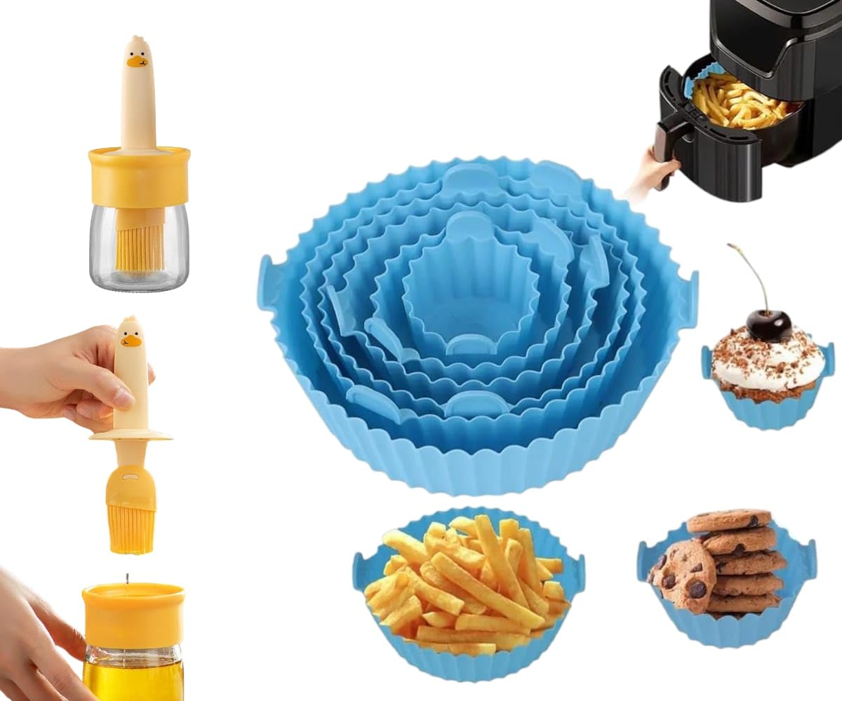 Air Fryer Silicone Liners - Non-Stick & Reusable -10