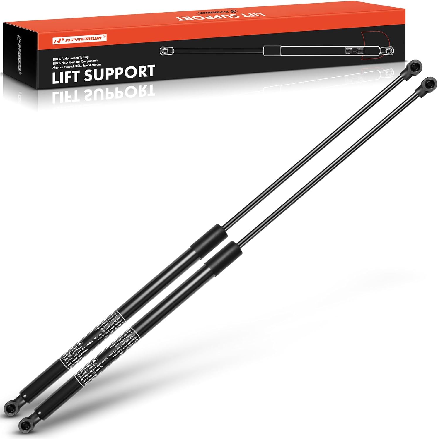 A-Premium Front Hood Lift Supports Struts Shocks Compatible with Select BMW Models - E65 E66: 745i 745Li 2002-2005, 750i 750Li 760Li 2006-2008/2010, 760i, Alpina B7 - Replace# 51238240596(2PC Set)
