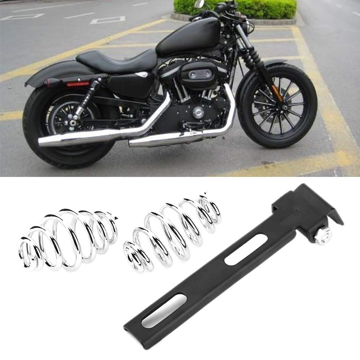 Ensemble de supports de ressorts de selle de moto en acier inoxydable adaptés au support de siège