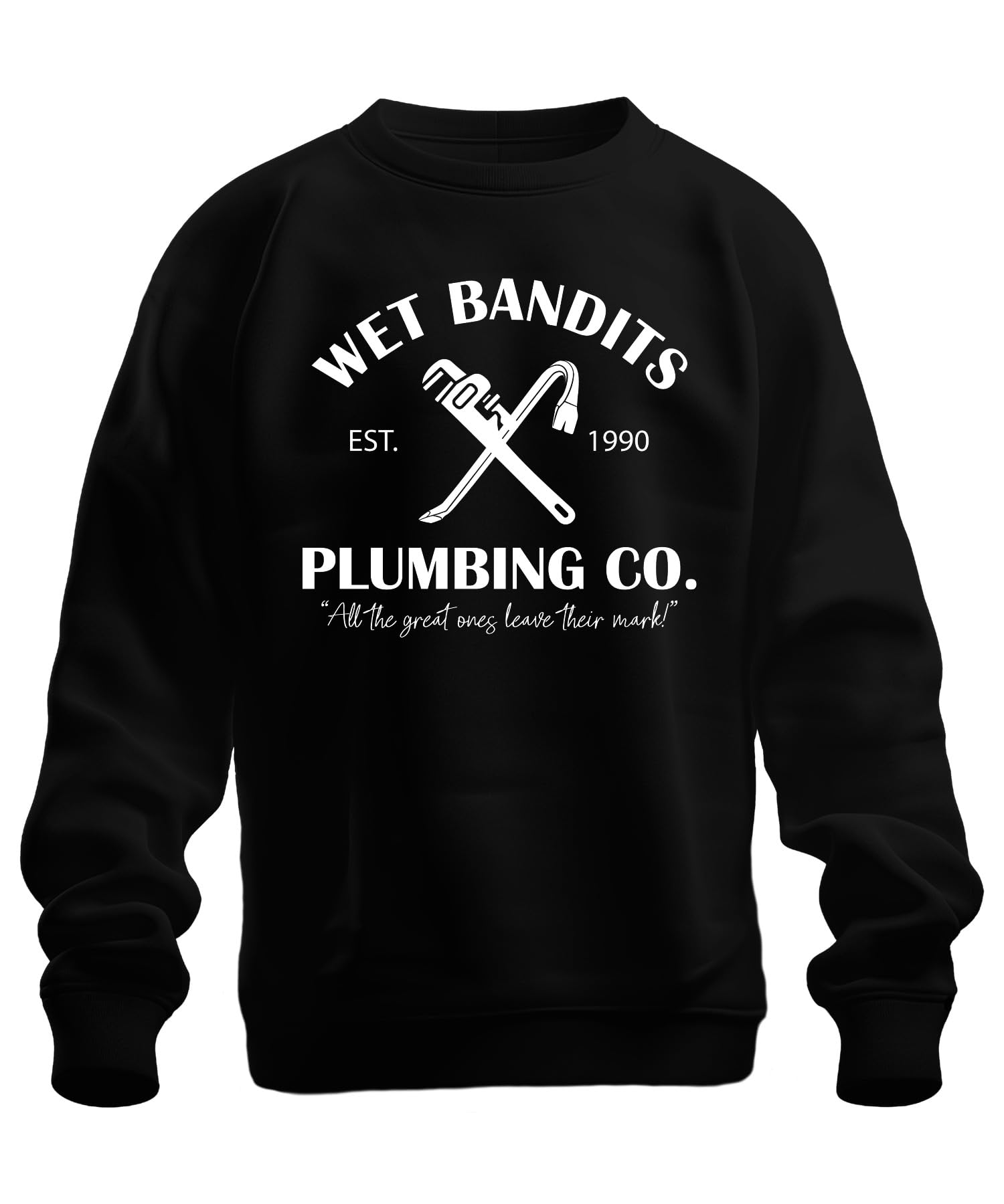Printera Men's Black Wet Bandits Plumbing Co. Kevin Home Alone Wet Bandits - Christmas Xmas Unisex Christmas Jumper, L
