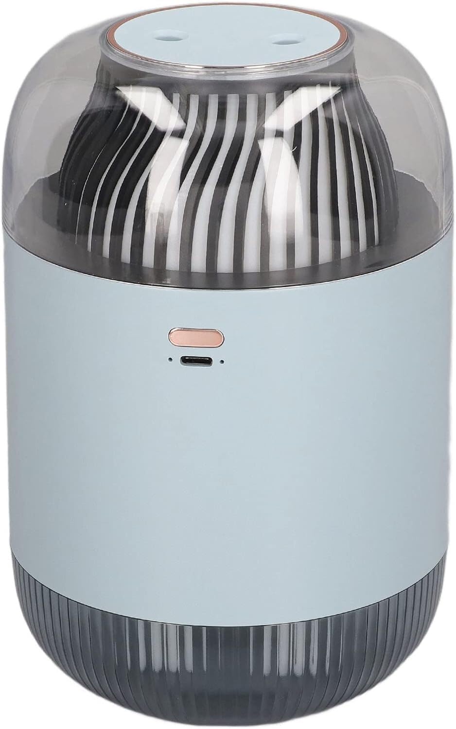 per Uso Domestico Umidificatore da scrivania Umidificatore Doppio Spray con Luce Notturna USB Ricarica Nebbia Vaporizzatore for la casa Blu