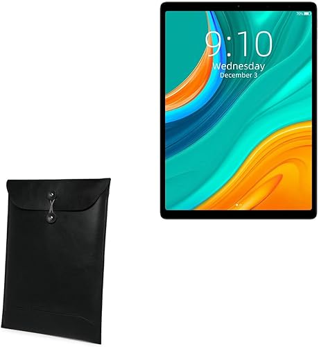 BoxWave Funda compatible con Chuwi HiPad Plus Sobre de cuero Nero, funda de cuero estilo cartera