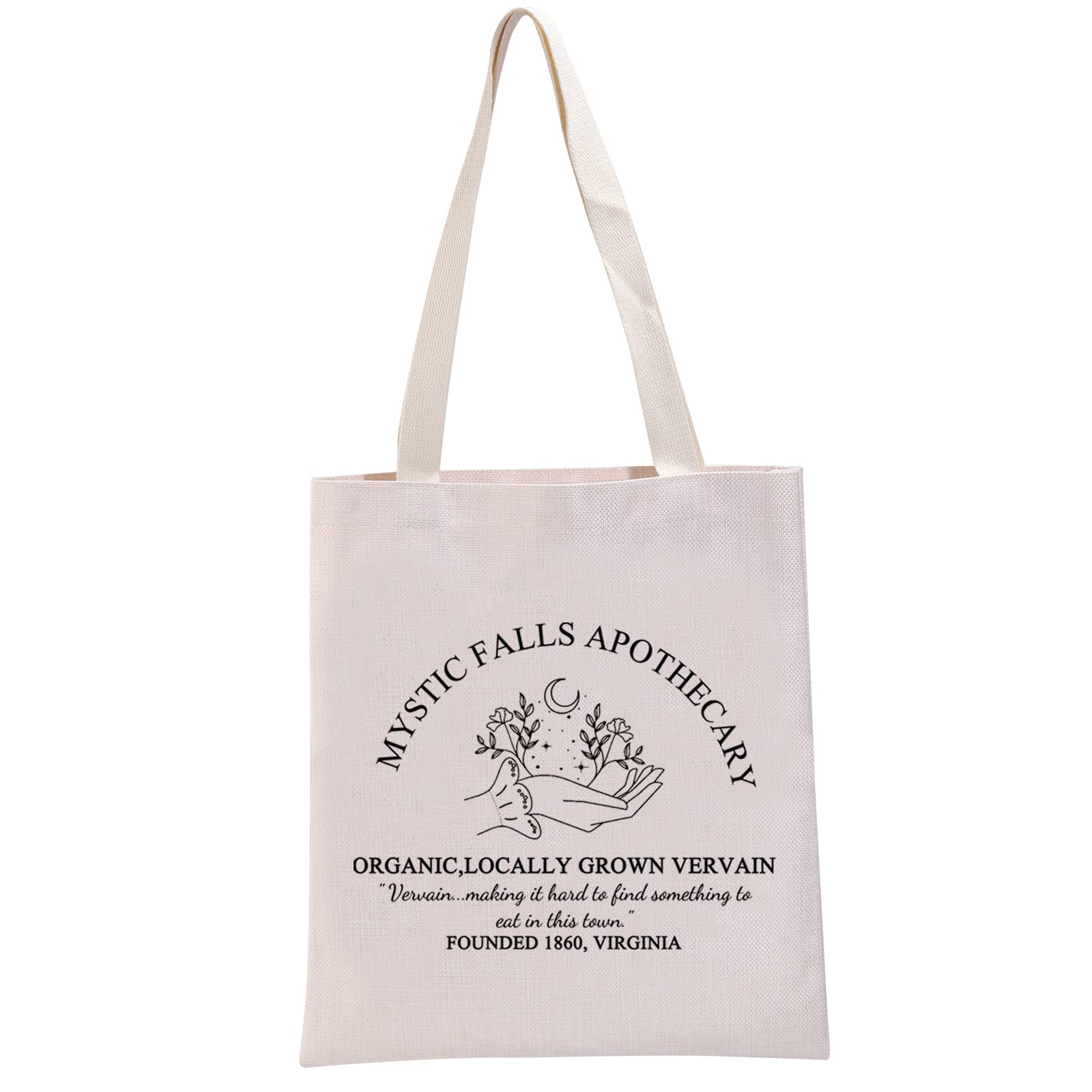 G2TUPVampire TV Show Inspired Gift Mystic Falls Tote Bag Damon and Stefan Handbag Salvatore Brothers TVD Merch Fans