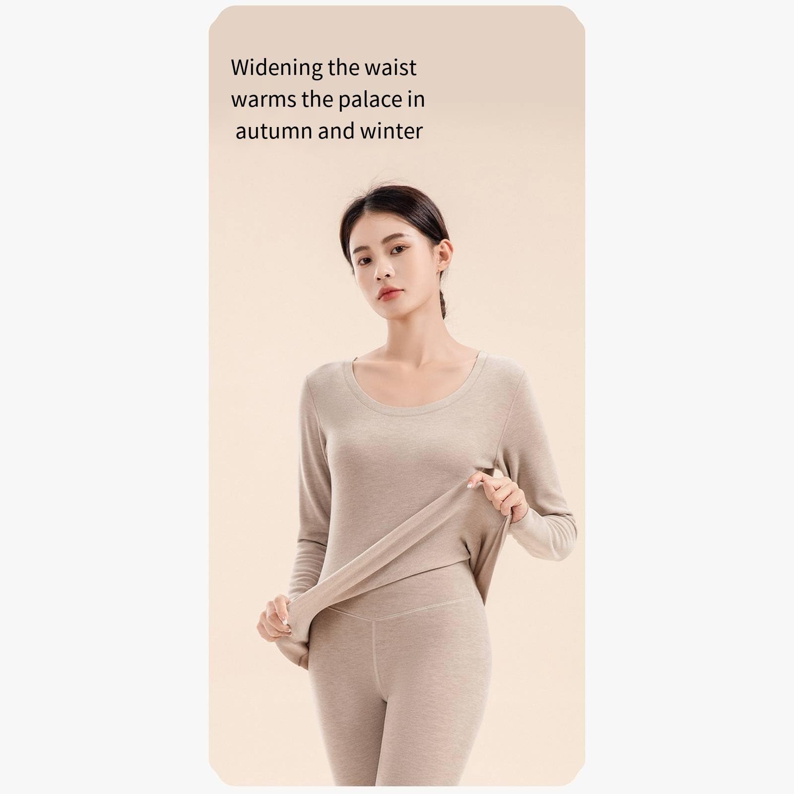 Sous-vêtements thermiques pour femmes, costume chauffant sans couture, soie et cachemire, fond épais et serré,H-L