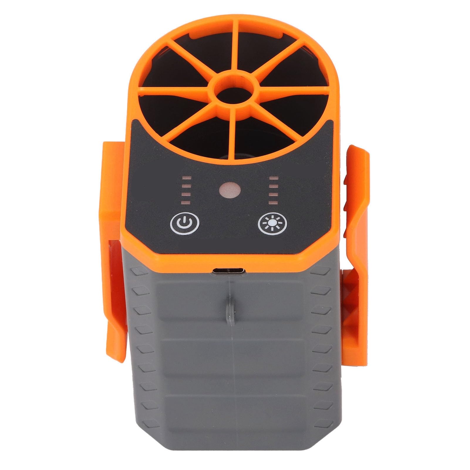 Ventilador de cintura portátil para senderismo y camping con luz