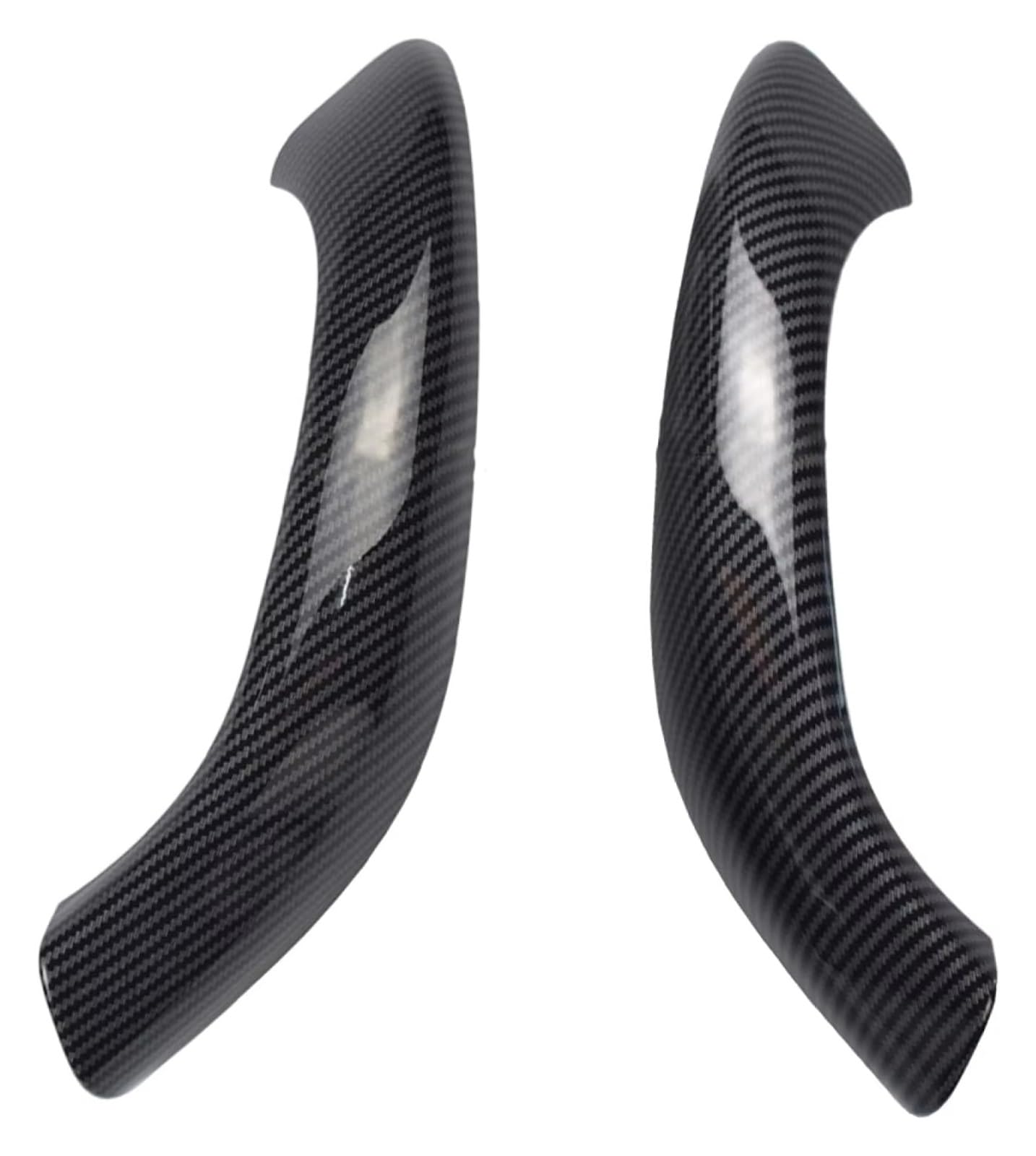 Eshgtuo One Color Interior Door Handle Replacement 2/4Piece Car Interior Handle Inner Door Armrest Panel Pull For Bmw For X1 For X2 F48 F49 51417417513 Interior Door Pull Handle Trim(Fiber Texture 2Piece)
