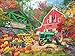 White Mountain - Farmerâ€™s Market, 500 Piece Jigsaw Puzzle, Farm Puzzle, Big Red Barn, Pumpkins