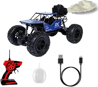 Smoke Spray Function Rock Crawler Car Remote Control 5 Function High Speed 1:18 2Wd Off Road Vehicle Toy Cars for Kids Monster Truck Rock Car Climbing Toys for Kids Colors as Per Stock