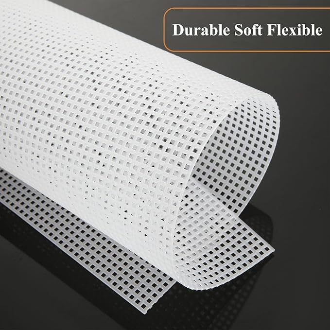 Cross Stitch Cloth/Bag Making Materials,Canvas Sheet for Craft, Sewing/Embroidery Projects and DIY,Plastic Canvas Sheet for Decoration (5) 1