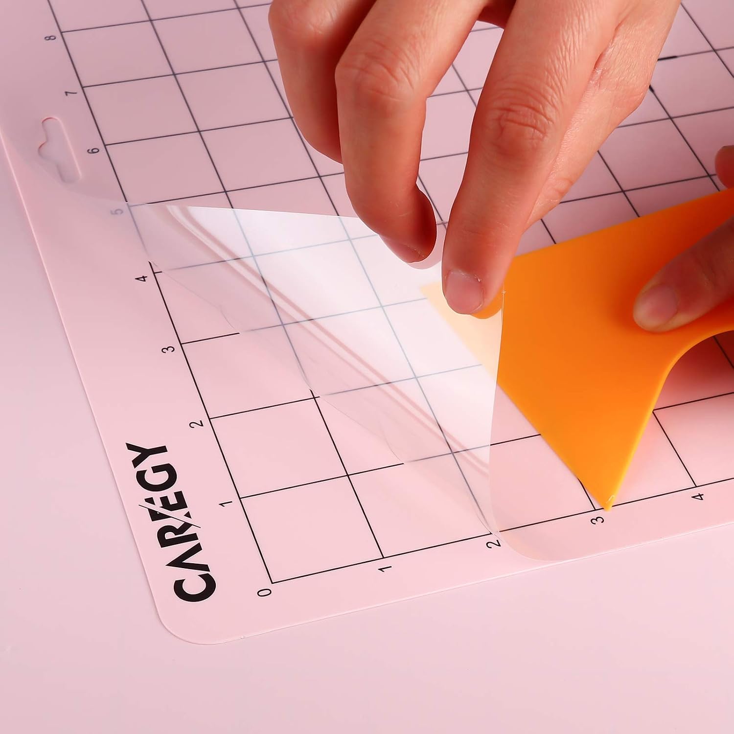 CAREGY LightGrip Cutting Mat 12"x12" for Cricut Maker/Explore Air 2/Silhouette Cameo Light Adhesive Sticky (Pink,8Pack)