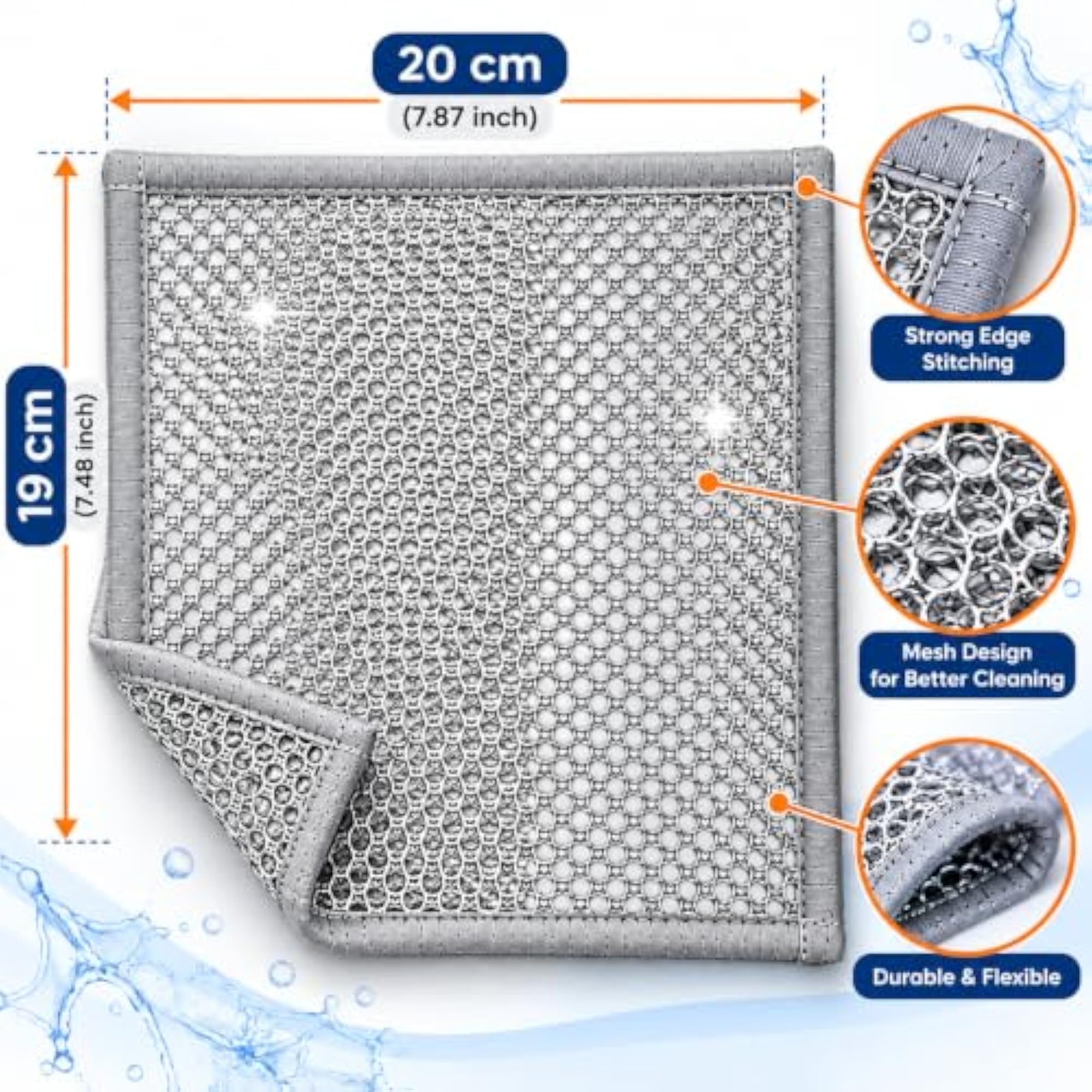 10 Pack Non-Scratch Wire Dish Cloths for Kitchen Cleaning