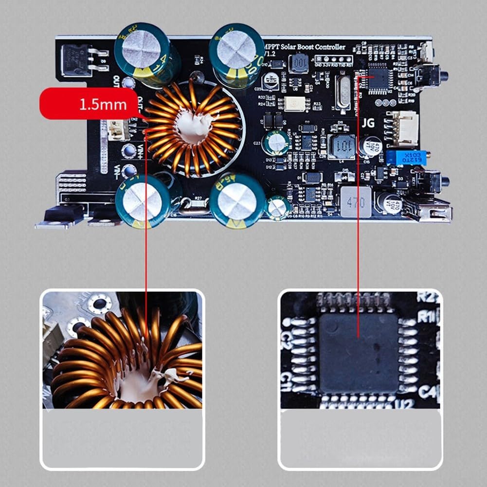 Regulador de carga solar MPPT 800 W para sistemas de 24 V 36 V 48 V 60 V 72 V con tecnología de seguimiento inteligente y gran pantalla LCD