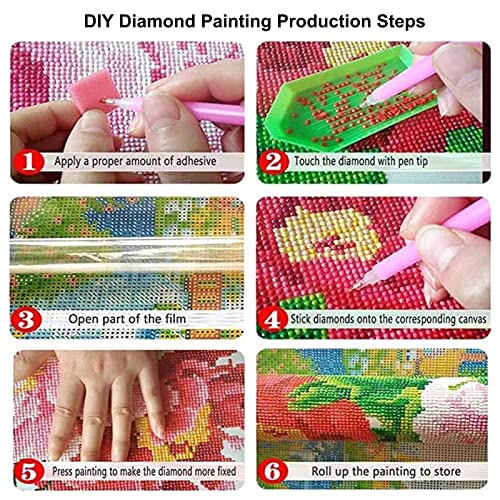 Aimooyi 6 Pack Diamond Painting Kits For Adults, Gnome Diamond Art Kits Full Drill Round Rhinestone Diamond Painting By Number Kits Accessories For Home Wall Decor Art Craft Gifts #TOP6