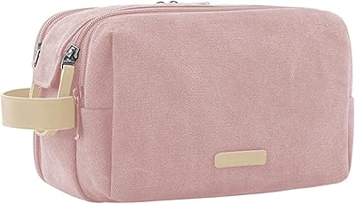 Toiletry Bag for Women, Travel Toiletry Organizer Dopp Kit Water-resistant Shaving Bag for Toiletries Accessories, Pink
