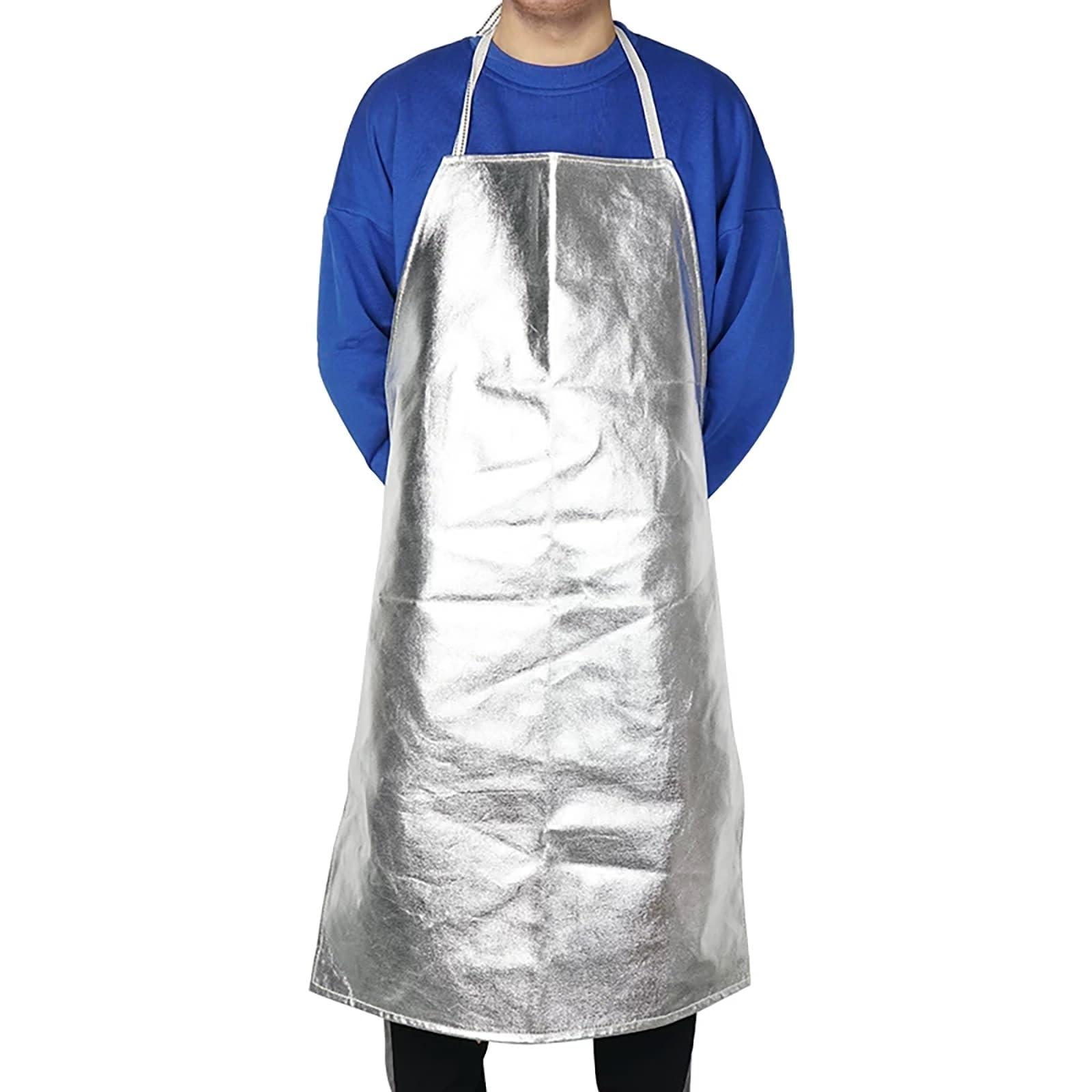 YXXSDP Alluminio Foglio Grembiule Resistente Al Calore Foglio Di Alluminio Grembiule, Leggero Protettivo Abbigliamento Per Cucinare, Barbecue All'aperto, Unisex Adulti