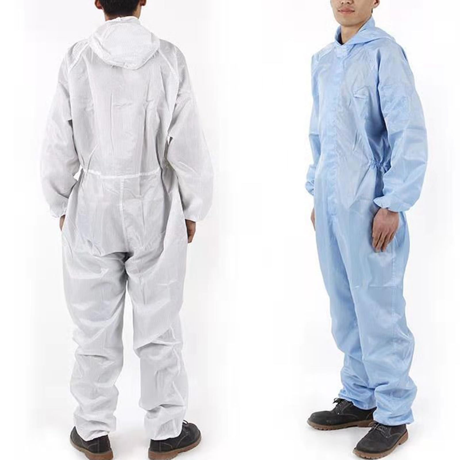 2 Pack Combinaison À Capuche Avec Poignets Élastiques Et Chevilles Combinaison De Travail Antistatique Vêtements De Travail À Manches Longues