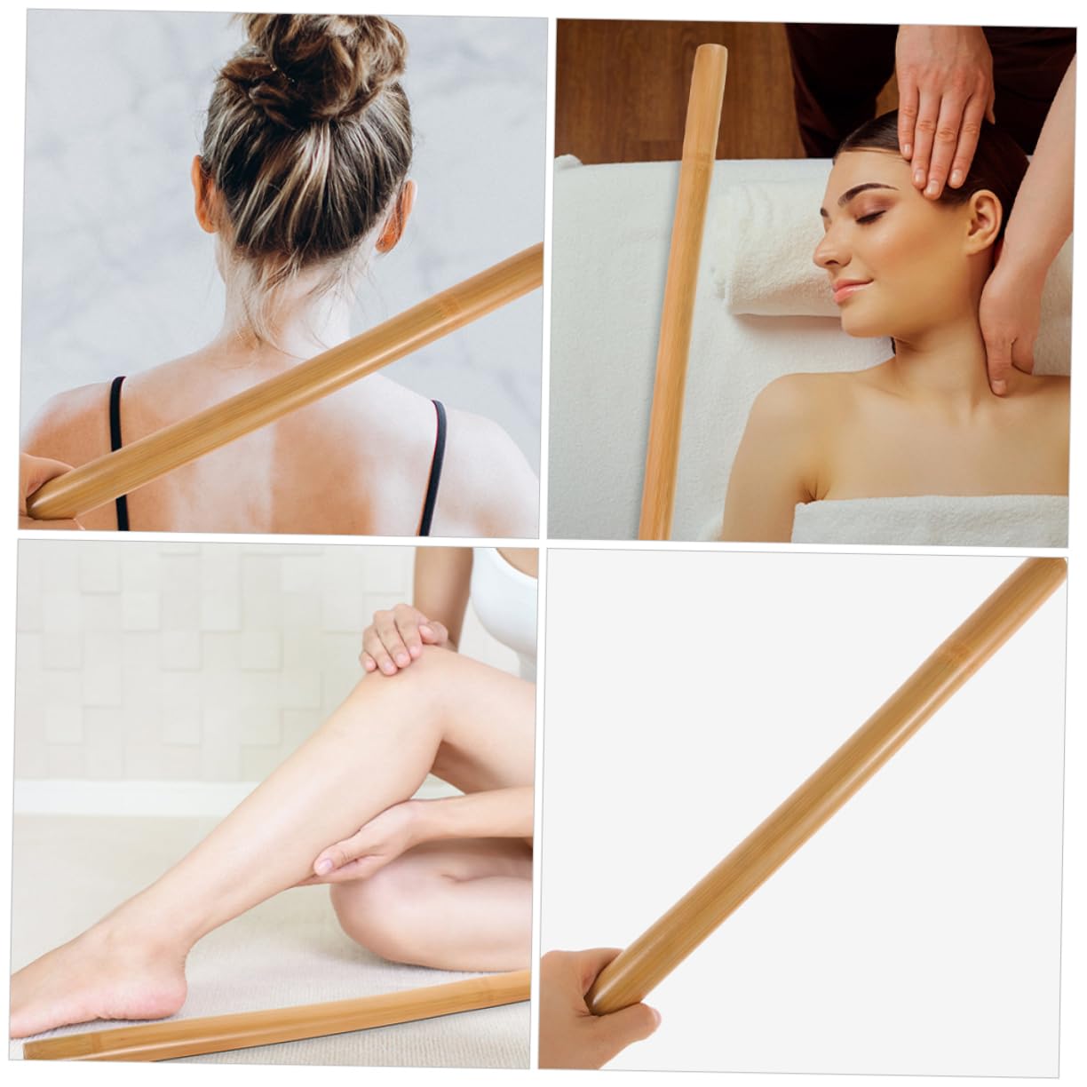 CALLARON 5 Stück Bambus Knet Handmassagegerät Für Den Rücken Rollen Manuelles Werkzeug Für Die Therapie Hakenpassung Tragbares Massagegerät Muskel Nacken Und Rücken