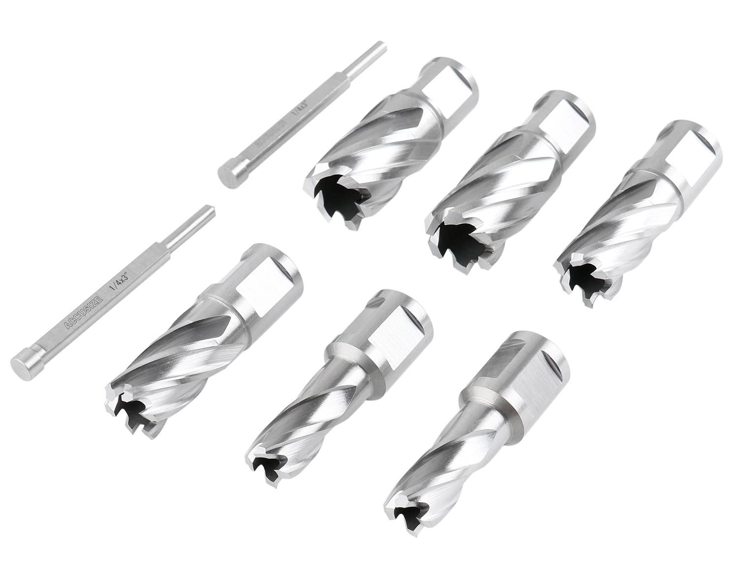 Accusize Utensili Industriali Slugger Cutter Set 14, 18, 22mm Diametro di taglio; 30mm Profondità di taglio, 0519-0030