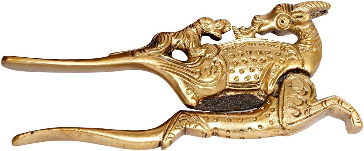 Brass Deer Nutcracker Sarota in Gold Color Length 5 Inch