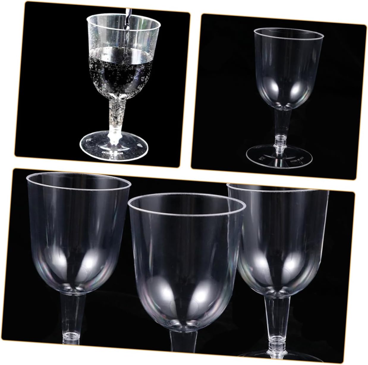 Alipis 48pcs Plastic Wine Goblets Set Shatterproof Reusable Cocktail Cups for Parties Weddings and Festivals Lightweight and Portable Drinkware