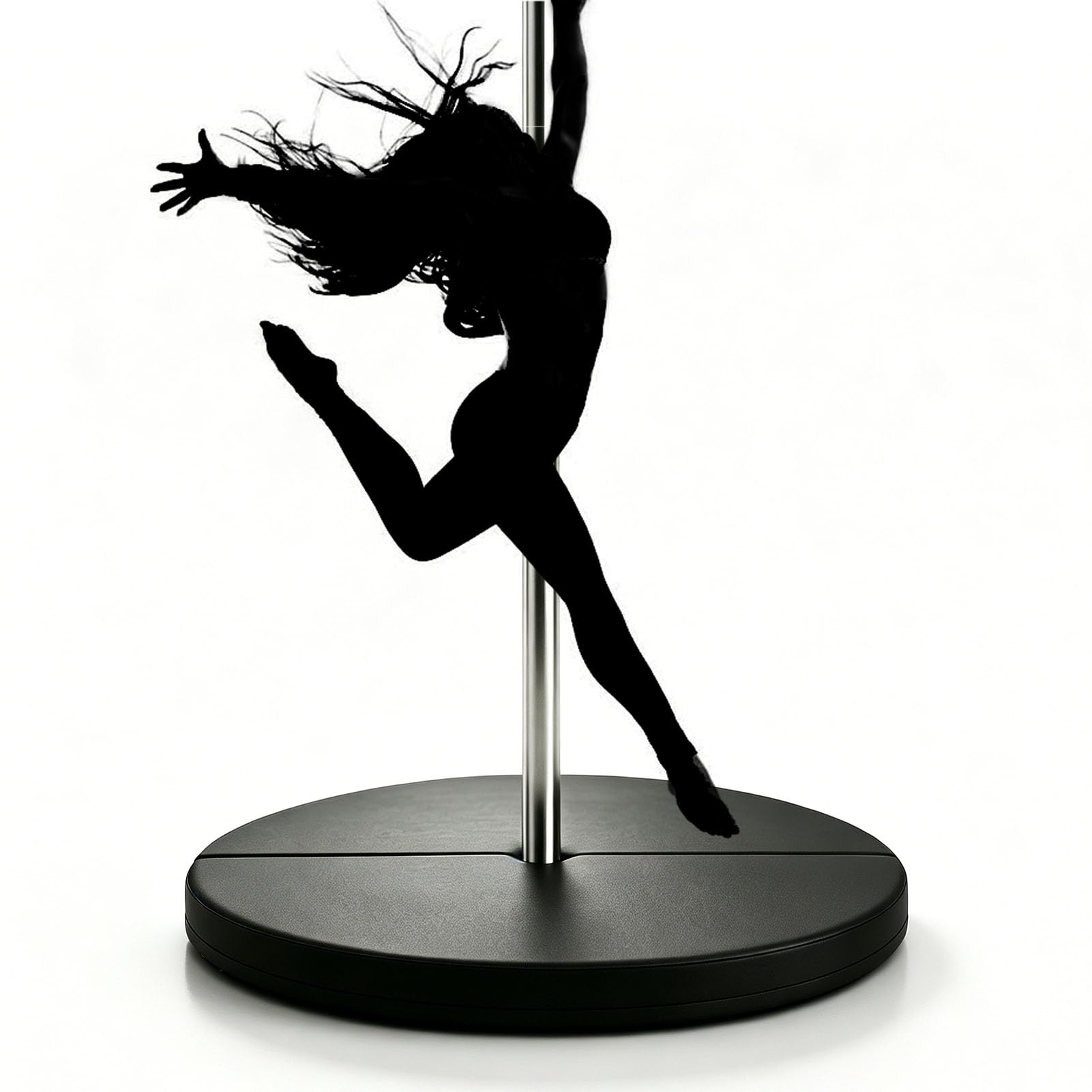 Tappetino da Ballo Pieghevole Rotondo, Cuscino in Schiuma Spessa, Tappetino per Esercizi Antiscivolo Portatile Impermeabile per Palestra di Casa, Studio, Yoga, Pilates(Size:150 x 10cm)