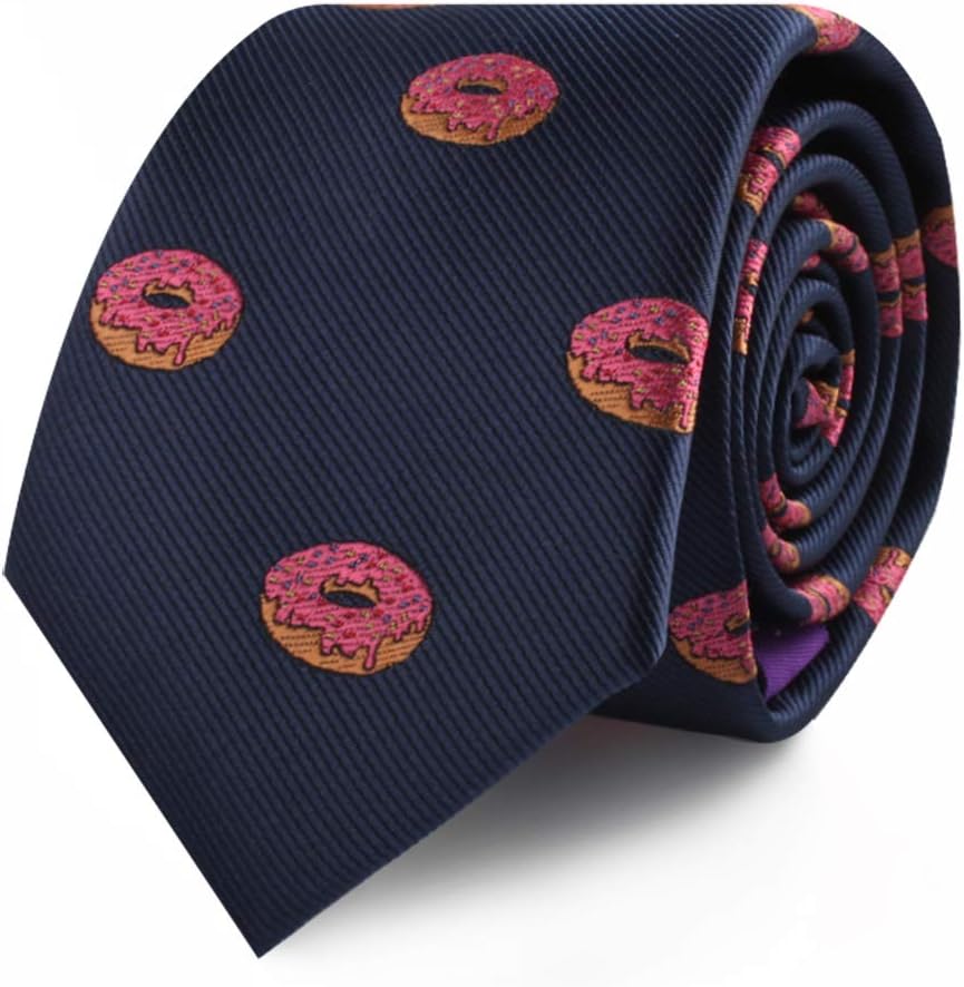 AUSCUFFLINKS Food & Drink Ties | Speciality Ties for Men | Woven Skinny Neckties | Present for Work Colleague
