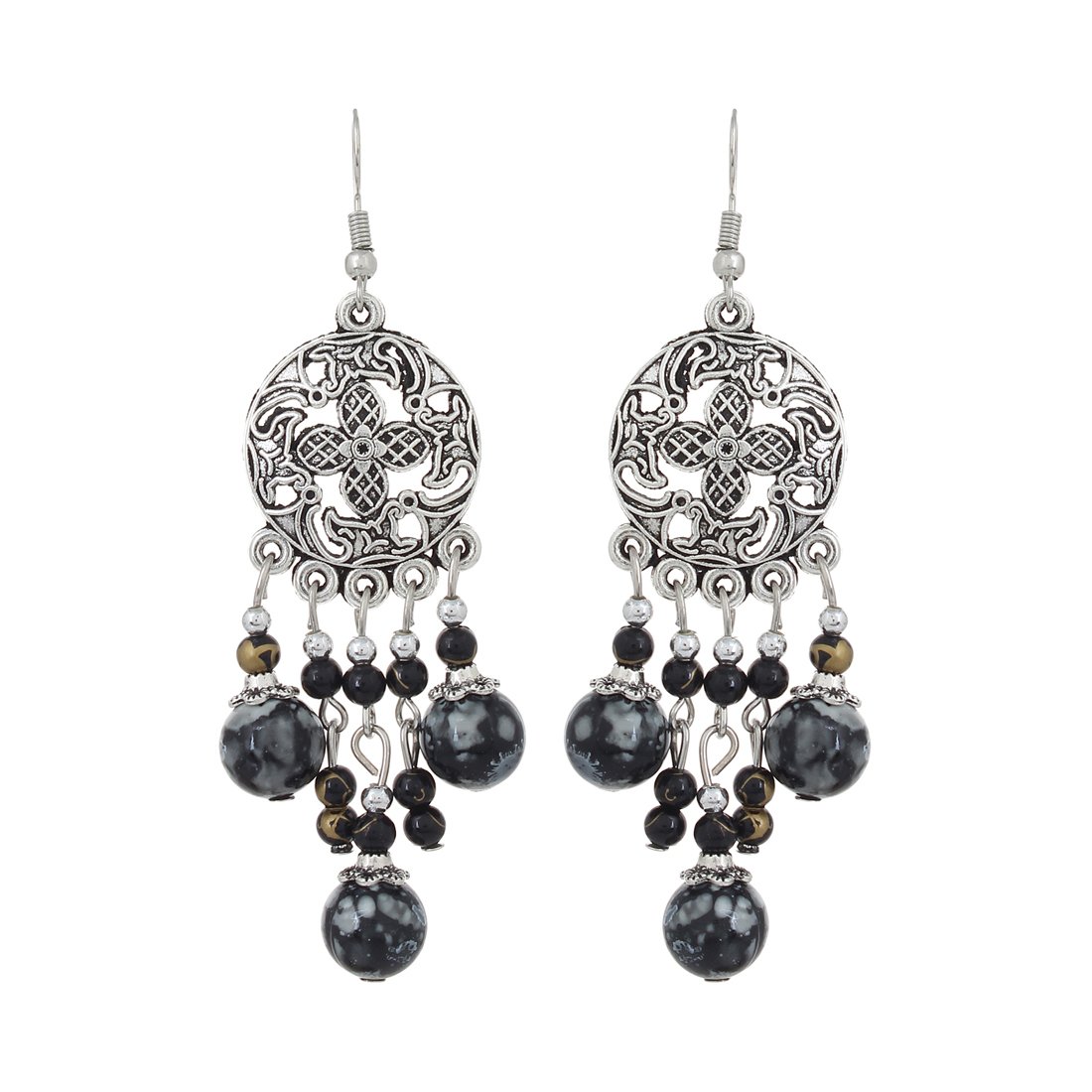 Oxidised Silver Bohemian Earrings