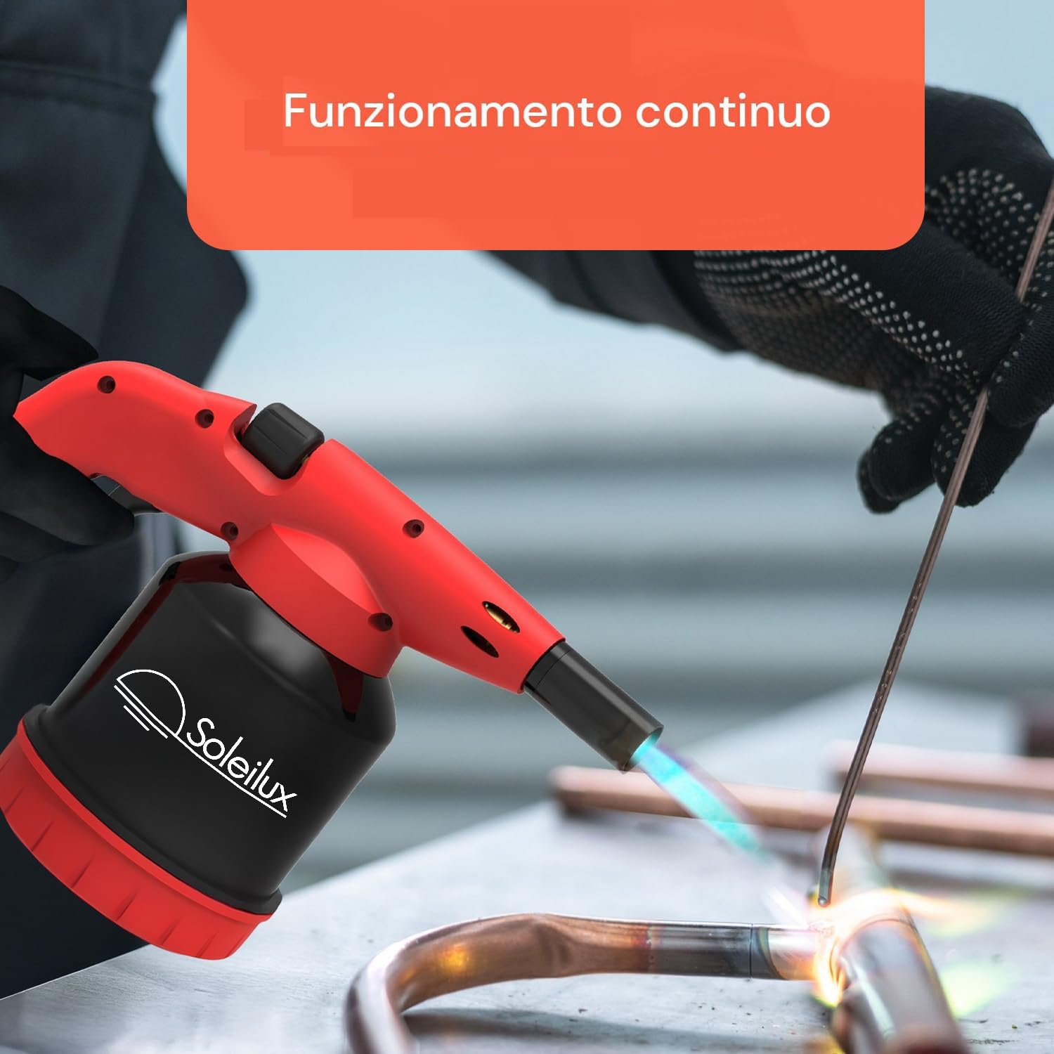Lampada Saldatore Piezo Cannello + 2 Bombole Gas Butano