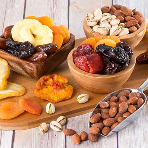 Pacific Coast Classic Dried Fruit Tray Gift With Almonds And Pistachios For Holiday Birthday Healthy Snack Business Gourmet Food Platter 26 Ounces #TOP1