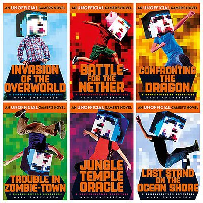 Gameknight999 Adventure Collection Mark Cheverton 6 Books Bundle (Invasion of the Overworld, Jungle Temple Oracle, Battle for the Nether, Confronting the Dragon, Trouble in Zombie Town, Last Stand on the Ocean Shore)