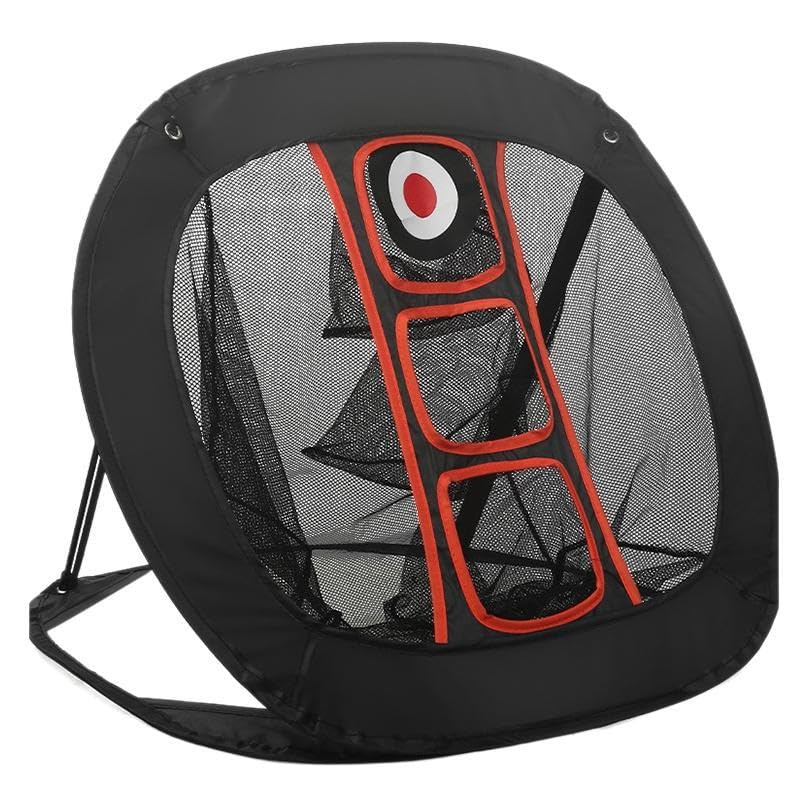Golf Chipping Practice Net - Men Women Gift- Backyard Driving Practice Artifact- Golf Swing Training Aid (BLACK)