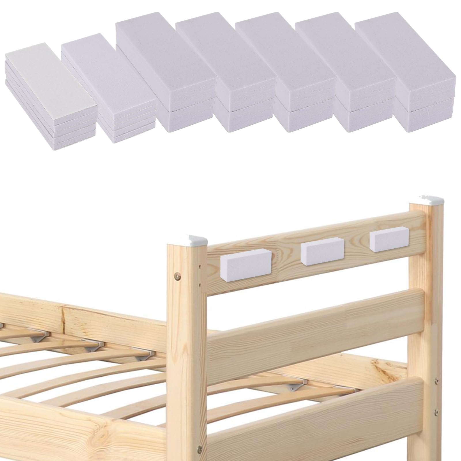 18Pcs Headboard Stoppers for Wall, EVA Foam Anti Shake Furniture Pads — image 1