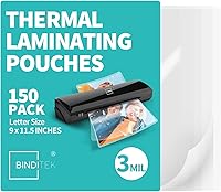Vista 13 de Binditek Paquete de 50 bolsas de laminación térmica de 3 mil, hojas de laminado de 9 x 11.5 pulgadas, para tamaño carta, ultra transparentes